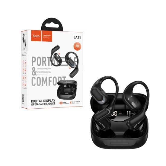 Auscultador aberto sem fio Hoco EA11 Honey Preto